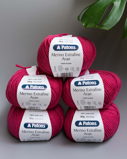 -60% Merino Extrafine Aran 5x50g — cyclamen