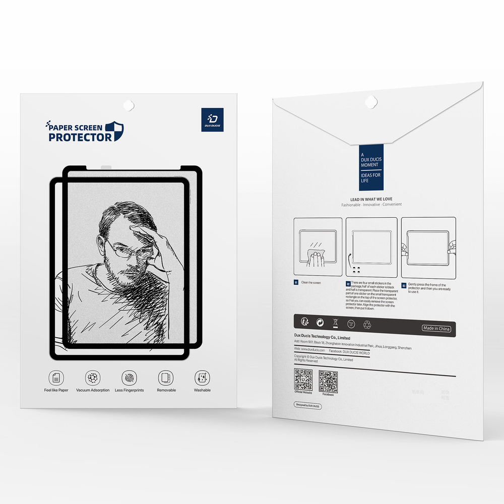 Защитная пленка с бумажной текстурой для планшета iPad Mini 6 и Mini 7, серия Naad Series Paper от Dux Ducis