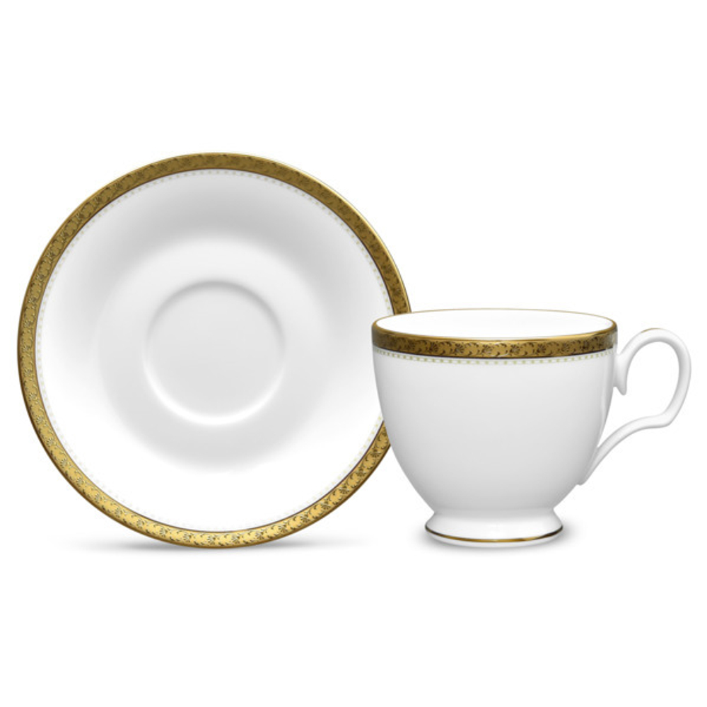 Чашка чайная с блюдцем 240мл Noritake Шарлотта Голд