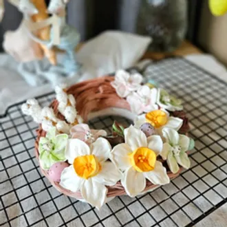 Зефир «Венок пасхальный большой на стол»/18*18 см