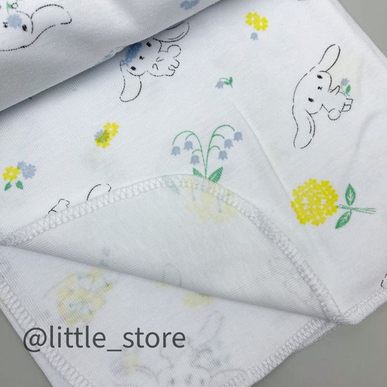 Пеленка хлопковая "Белые зайчики"