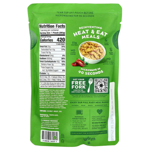 Proper Good, готовая к употреблению паста, сушеные томаты и базилик, 283 г (10 унций)