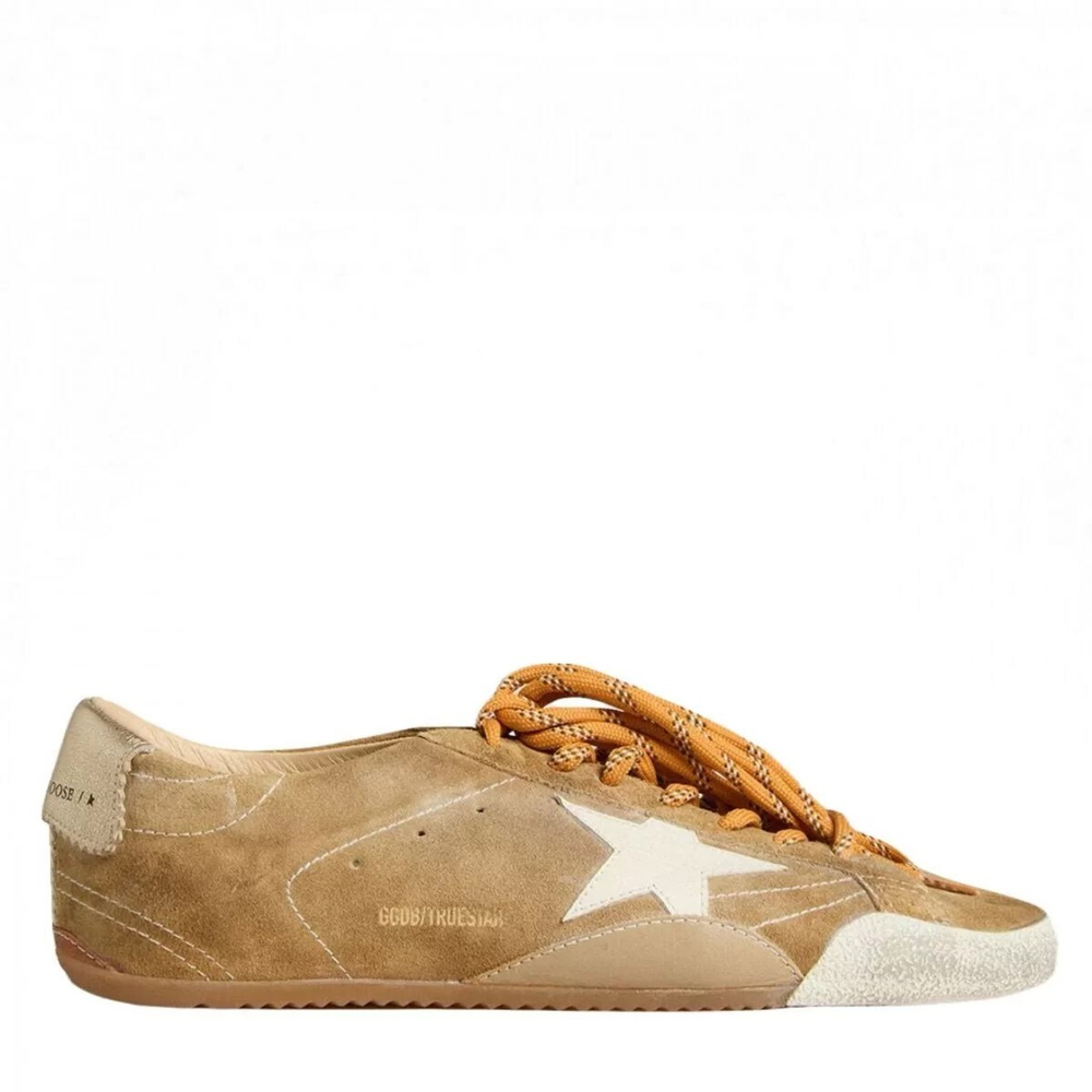 Кеды GGDB True-Star in Tobacco-Colored Suede With White Star and Platinum Heel Tab
