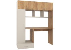 Компьютерный стол Бишоп 1 150х57х180 дуб крафт золотой / кашемир