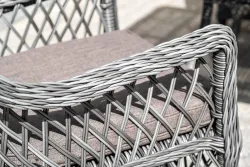 "Катания" обеденная группа плетеная на 4 персоны, цвет графит