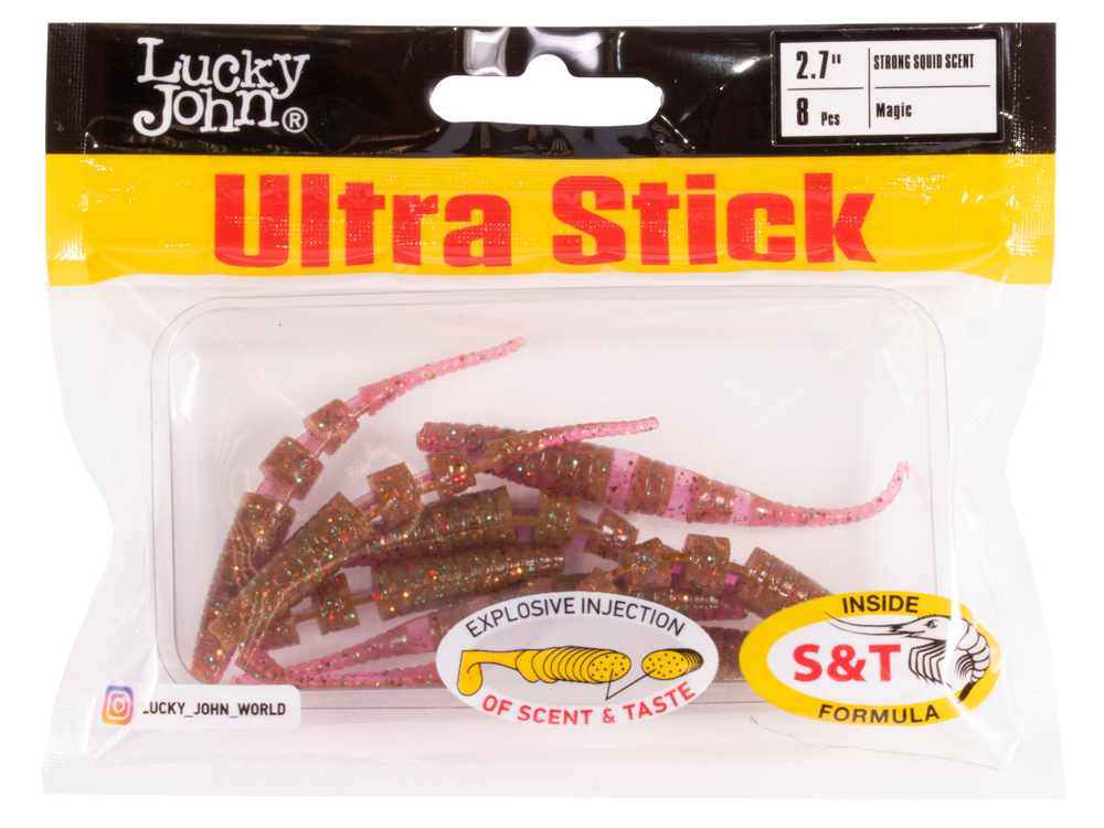 Мягкая съедобная приманка LJ Pro Series Ultra Stick 2.7 in (68 мм), цвет S14, 8 шт