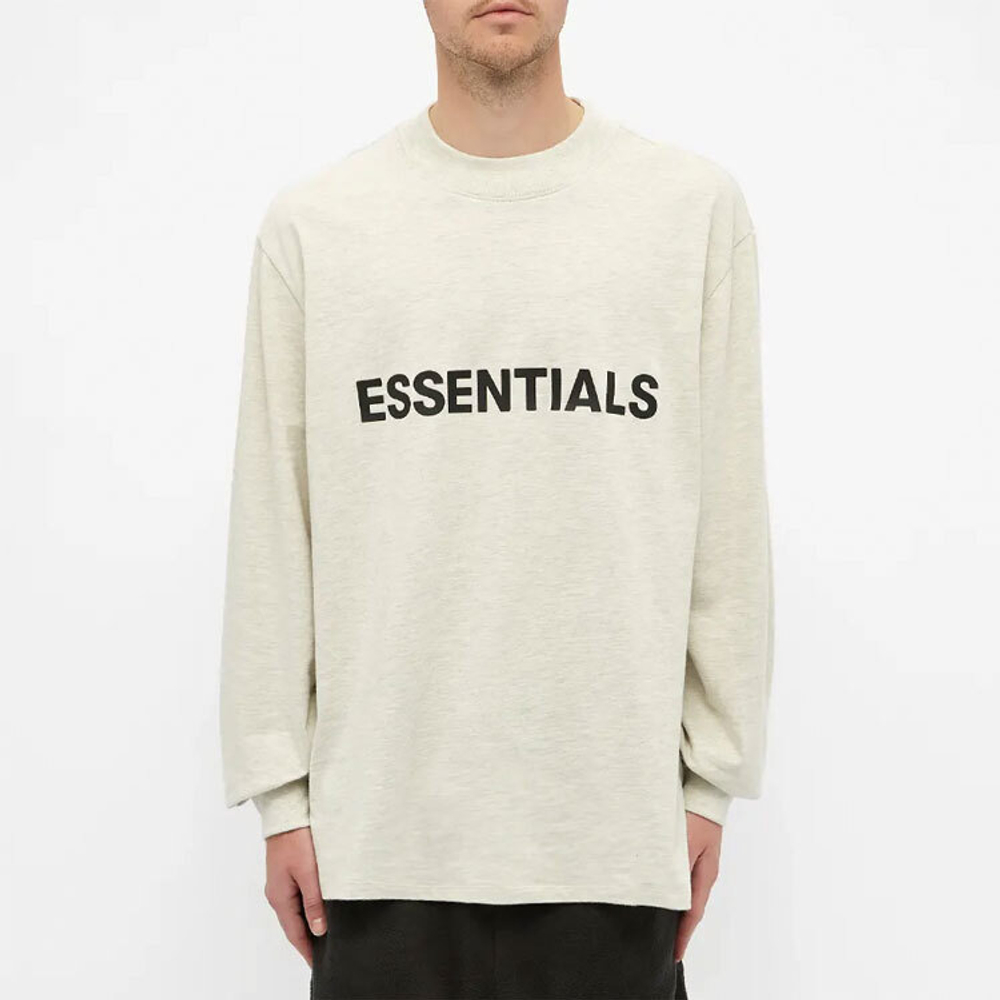 Худи Fear of God Essentials Boxy Long Sleeves T-Shirt Buttercream/Cream, FOG-SS20-286