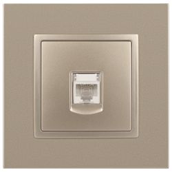 14-3107-04 ЭРА Розетка RJ45, IP20, шампань