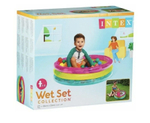 Надувной детский сухой бассейн с шариками Intex 48674 Ring Baby Ball Pit 86х25 см 50 шариков от 1 года