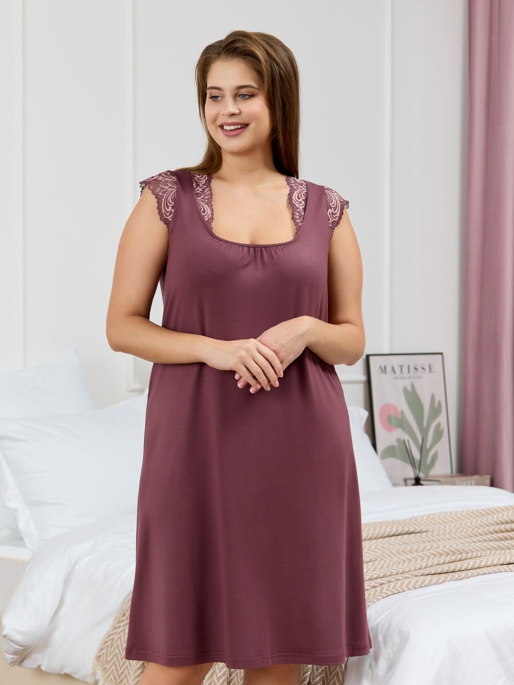 Ночная сорочка Ависта Виотекс БАКЛАЖАНОВЫЙ