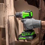 Дрель-шуруповерт акк. Greenworks DD560, 24V, б/щет, 30/60 Нм,13мм, Anti-kickback,1х4Ач,ЗУ,кор (3708407CUB)