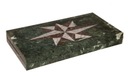 Нарды из камня змеевика " Северная звезда" 50-31-8.5см