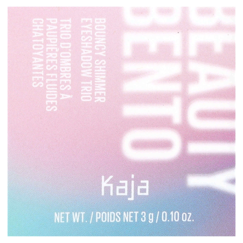 Kaja, Beauty Bento, трио теней для век с сияющим эффектом, оттенок 03 обжаренная карамель, 3 г (0,10 унции)