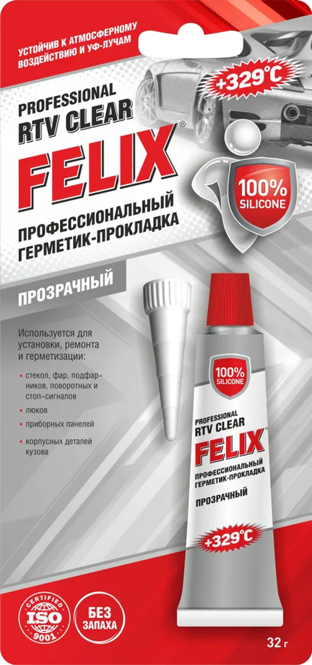 Герметик-прокладка Felix, прозрачный, 32 г
