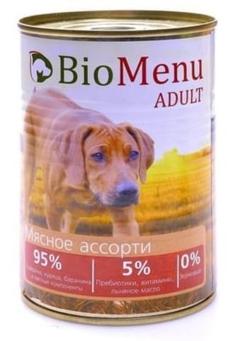 BioMenu консервы для собак мясное ассорти