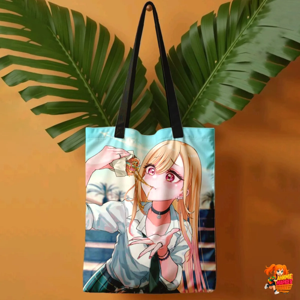 Сумка шоппер с принтом Эта фарфоровая кукла влюбилась