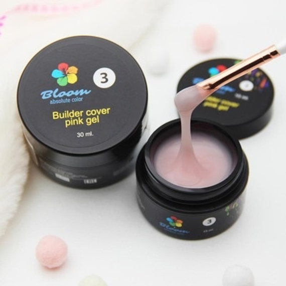 BLOOM, BUILDER COVER PINK GEL №3, 30 МЛ