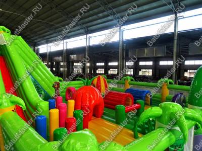 Надувной коммерческий батут "Джунгли"