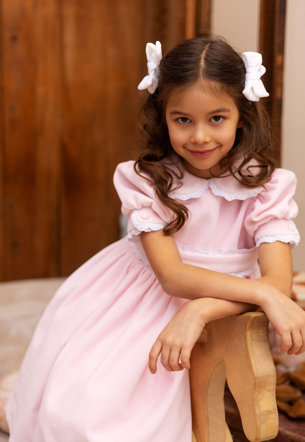 Шарлотта Розовый бархат с кружевом