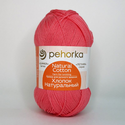 Хлопок натуральный пряжа Пехорка 100%хлопок 5 х100г/425м 599-Увядшая роза