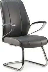 Кресло посетителя Sunon Calm CKM70GC Кожа темно-коричневая