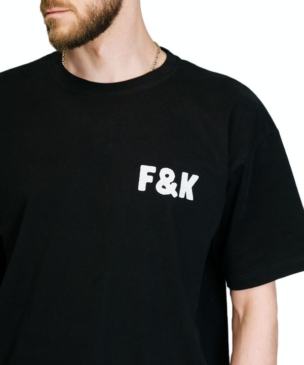 Футболка оверсайз F&K черная - фото 4