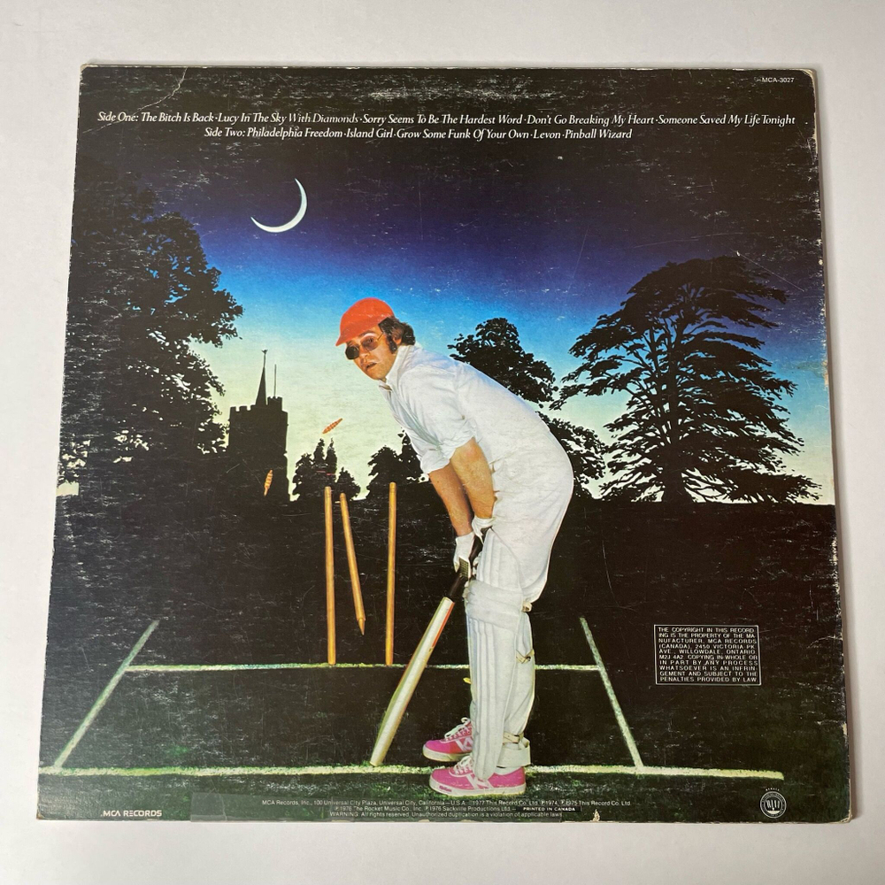 Винтажная виниловая пластинка LP Elton John Greatest Hits Volume II (Canada 1977) Lucy In The Sky With Diamonds