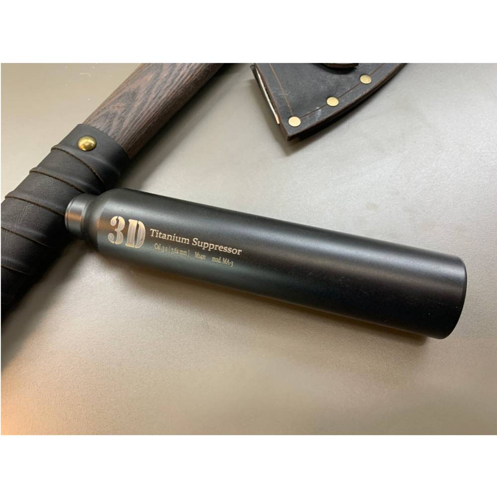 ДТКП закрытого типа 3D Titanium Suppressor для карабина Franchi Horizon (30-06, .308 Win, M14х1 правая) Титан, Русский дракон