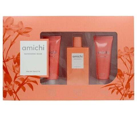 Женская парфюмерная композиция Amichi Mandarine Musk Lot 3 pz Eau de Toilette vaporizador 75 ml + gel ducha 75 ml + молочко для тела 75 ml