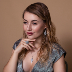 Комплект Украшений - Ромбы - Зебра