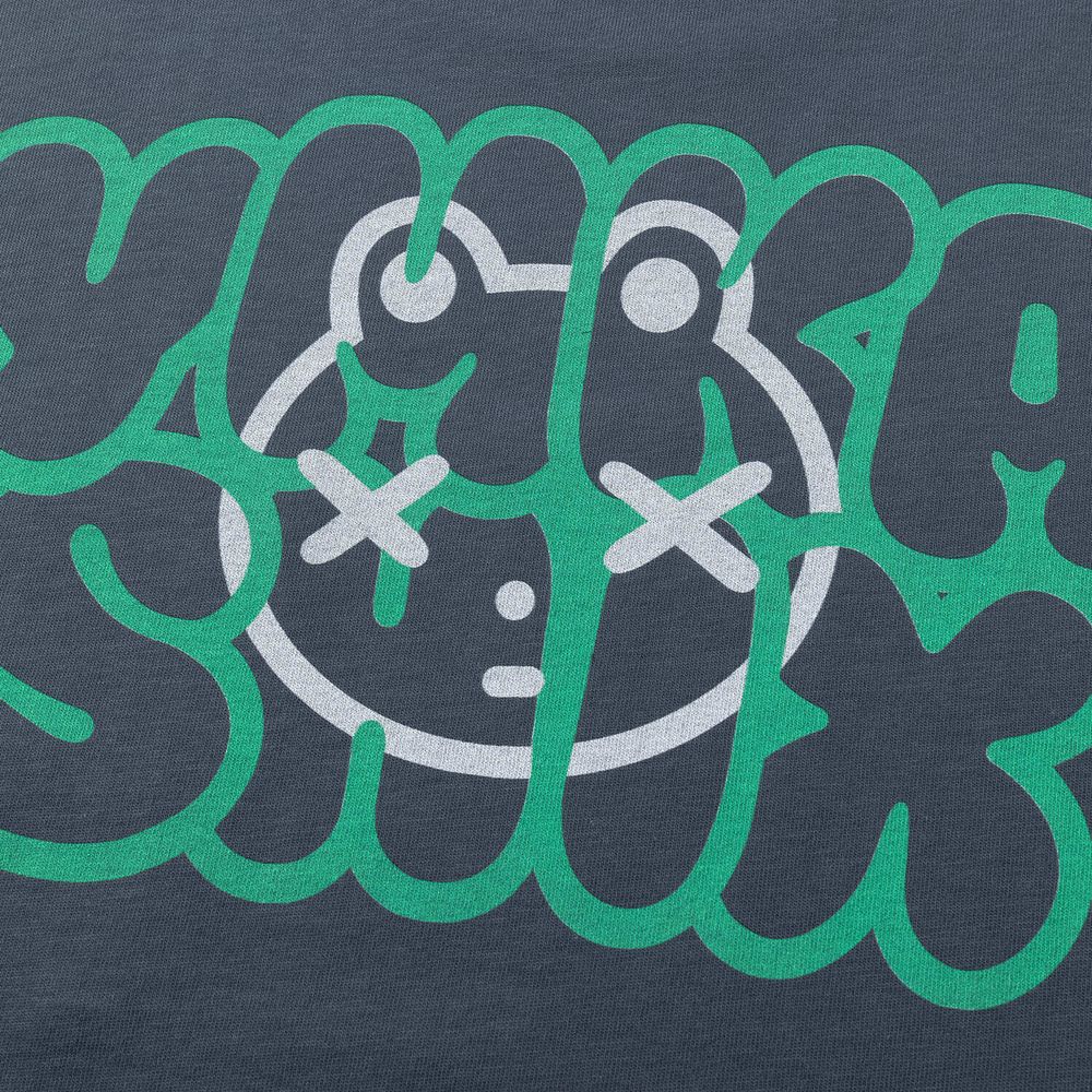 Футболка Ymkashix Logo Face пыльно-синяя