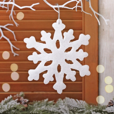 Украшение новогоднее «Предвестница зимы» 15 см, Белый