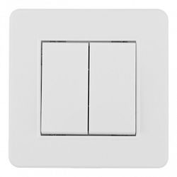 Выключатель двухклавишный Arte Milano SET16-1 SET16-1-30-2 white