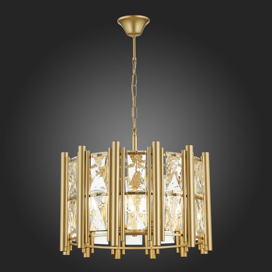 SL1623.203.06 Люстра подвесная ST-Luce шампань/шампань, прозрачный E14 6*40W CORSIA