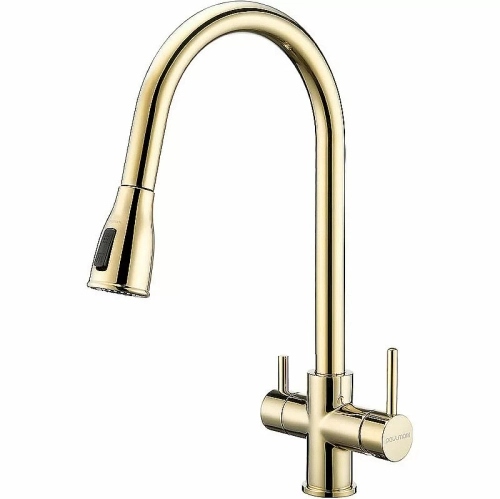 Смеситель для кухни Paulmark Lange La214212-LG светлое золото