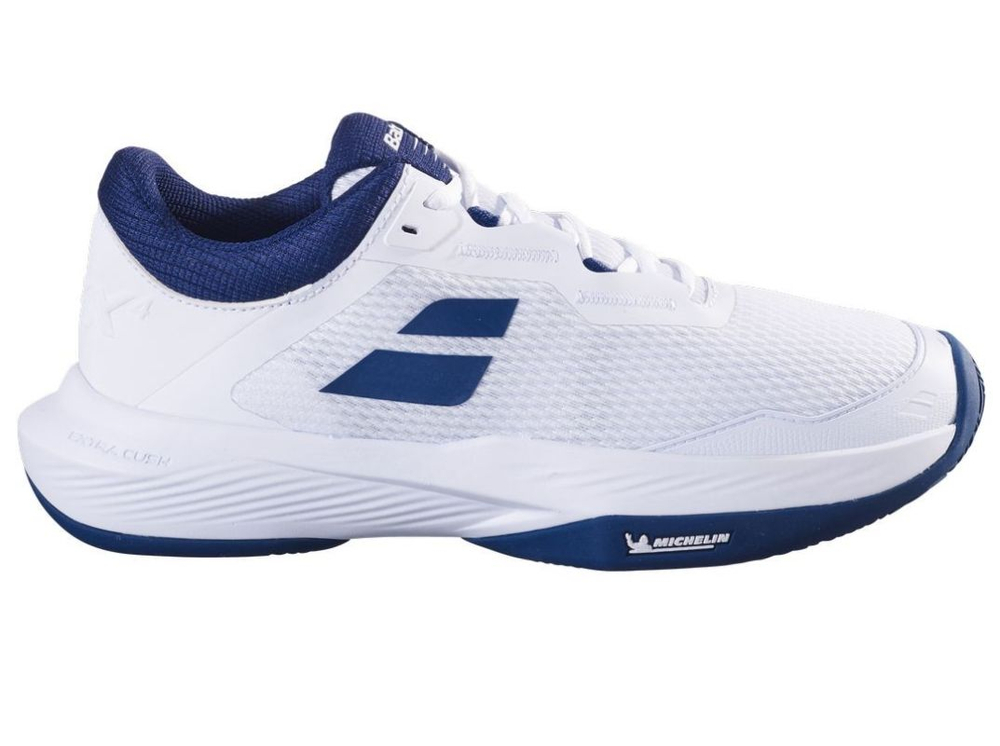Мужские теннисные кроссовки Babolat SFX 4 Clay - white/estate blue