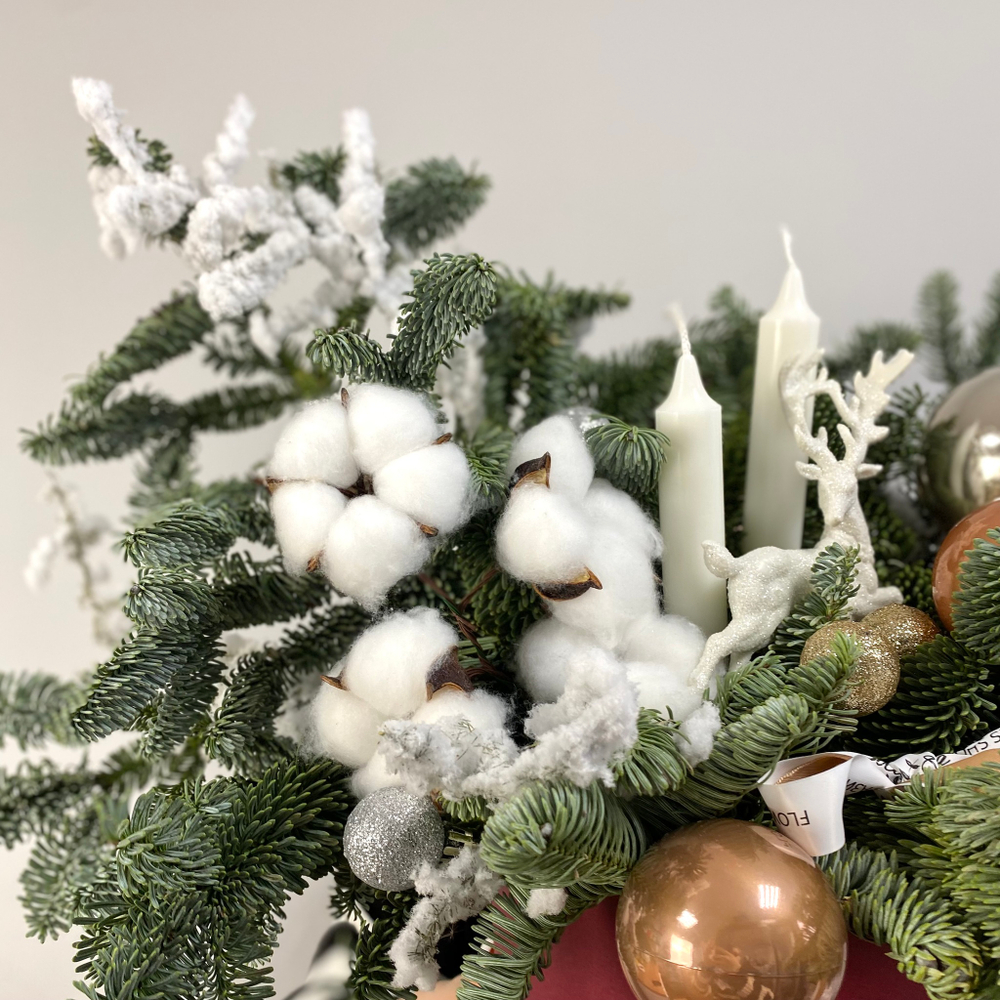 Коробка с нобилисом, хлопком и свечами 1062