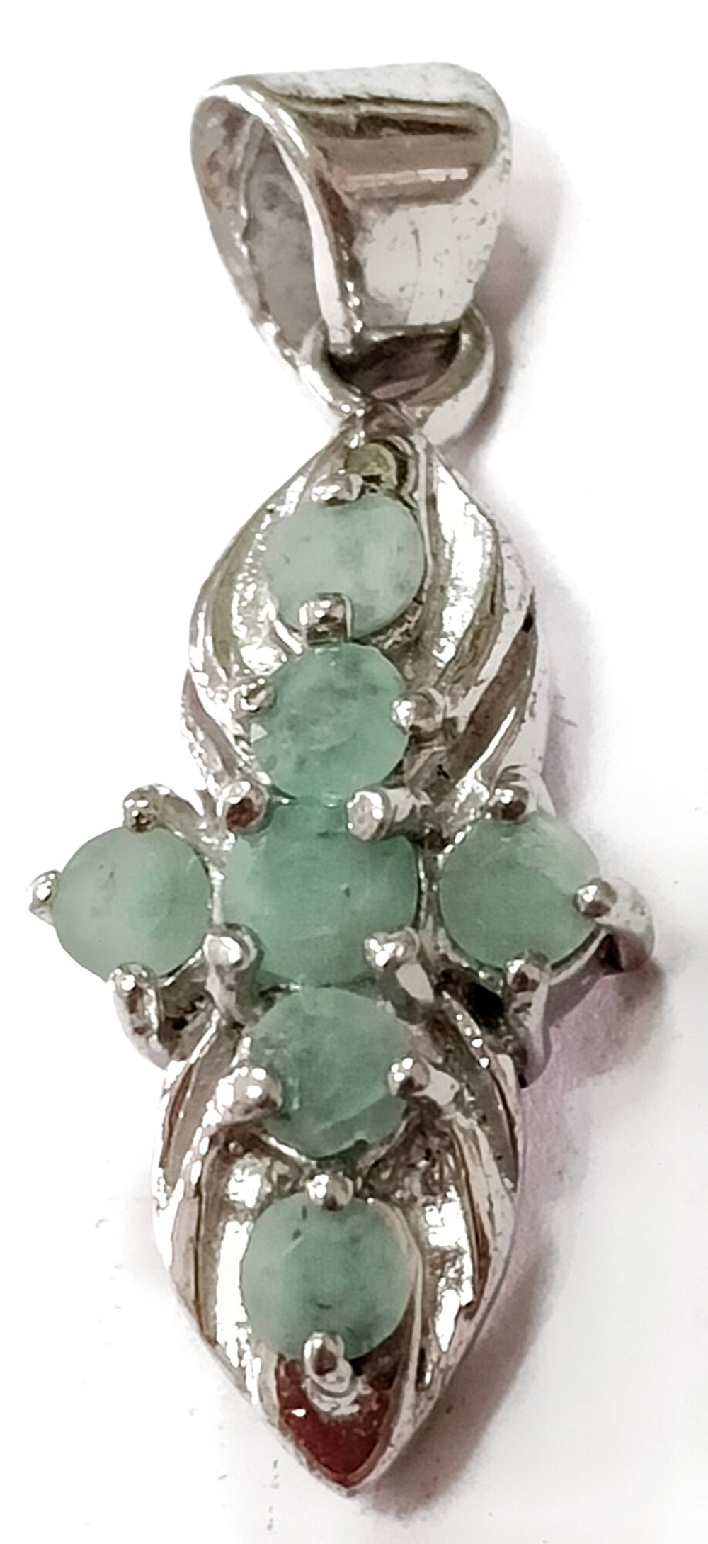 Ювелирная подвеска из серебра 925 пробы,вставка изумруд