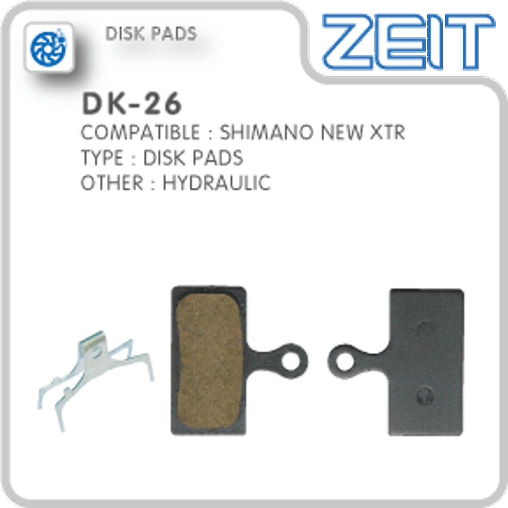 Колодки тормозные ZEIT, для DISK - HIDRAULIC, с пружиной, совместимы: Alfine/Deore/Deore XT/Road/SLX/XTR