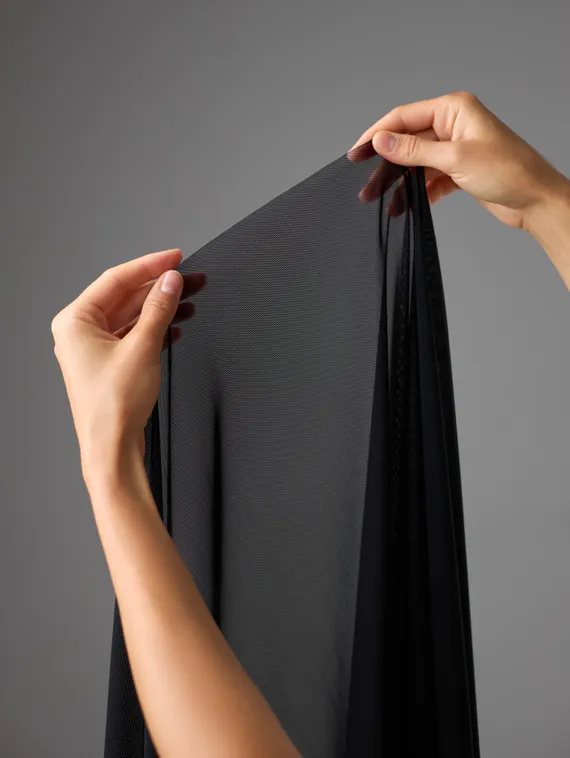 Сетка эластичная оптом Китай A957, (аналог Lauma арт. 556), черный 170