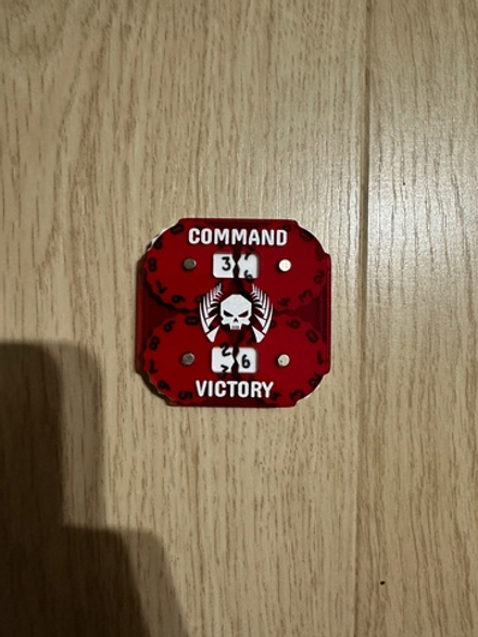 Square Counters, two tracks. Red