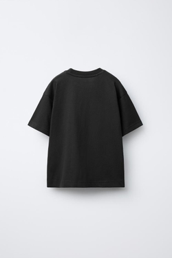 ZARA КОМПЛЕКТ ИЗ ФУТБОЛКИ И БЕРМУДОВ, ЧЕРНЫЙ