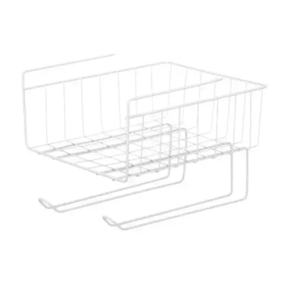 Корзина подвесная с держателями (белая)