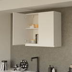 Кухня Севилья 340 см без столешницы (12 модулей), белый ЛДСП / массив дуба