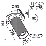Встраиваемый светильник Technical C081CL-01-GU10-MG