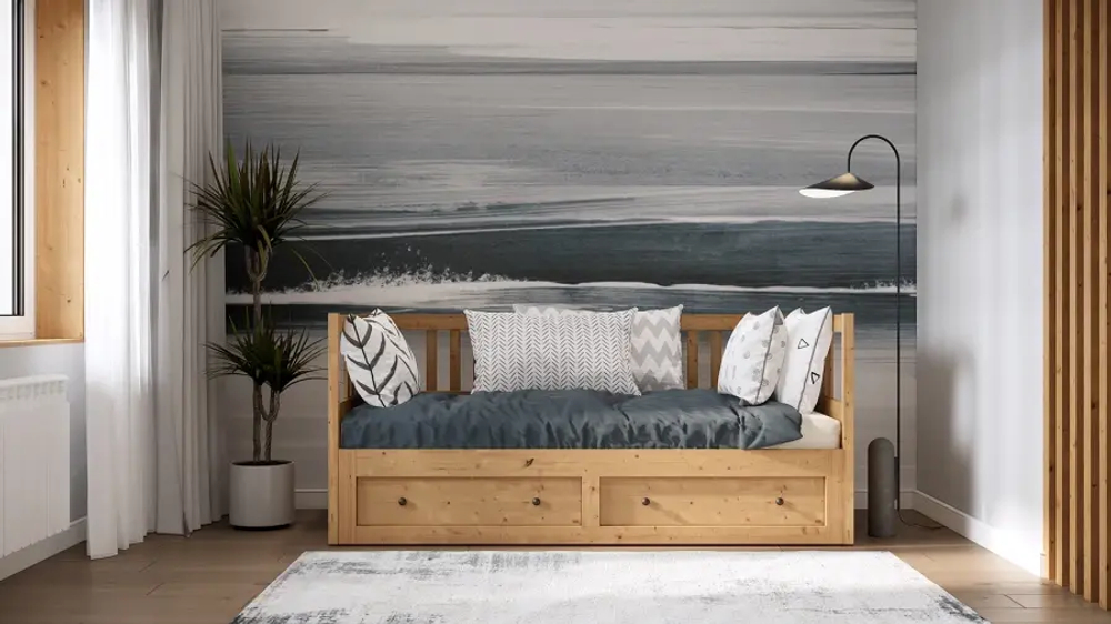 Кровать-тахта с хранилищем - аналог IKEA HEMNES / ХЕМНЭС/ ХЕМНЕС / КЫМОР / ИКЕА 80х200 см, светло-коричневый