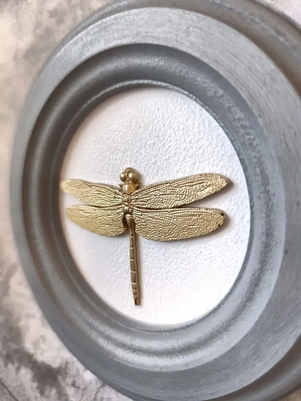 Панно 14 см. насекомые на стену для интерьера Стрекоза