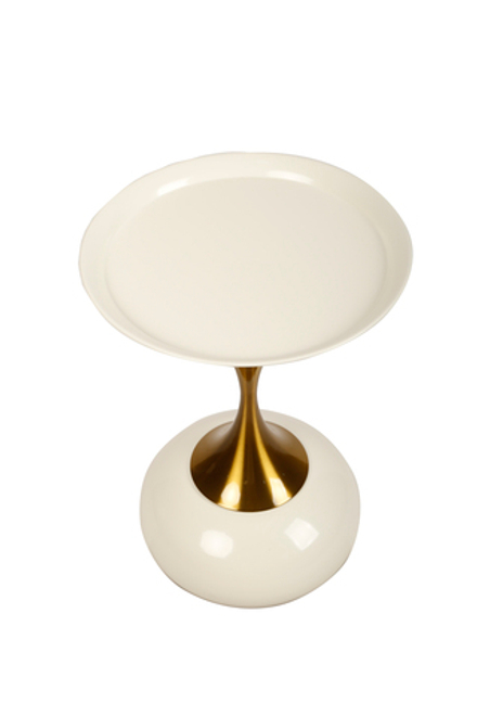 Стол журнальный Ist Casa Монро, 39x54 см, белый, золото