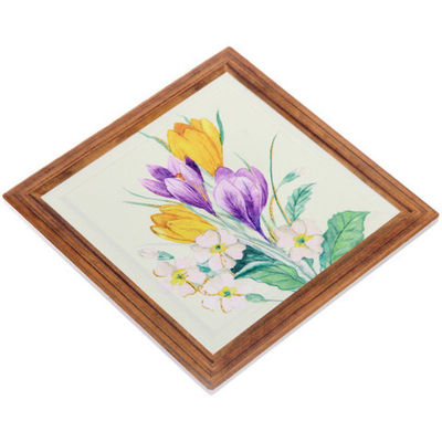 Подставка керамическая 16*16 см «Натюрморт» Тюльпаны