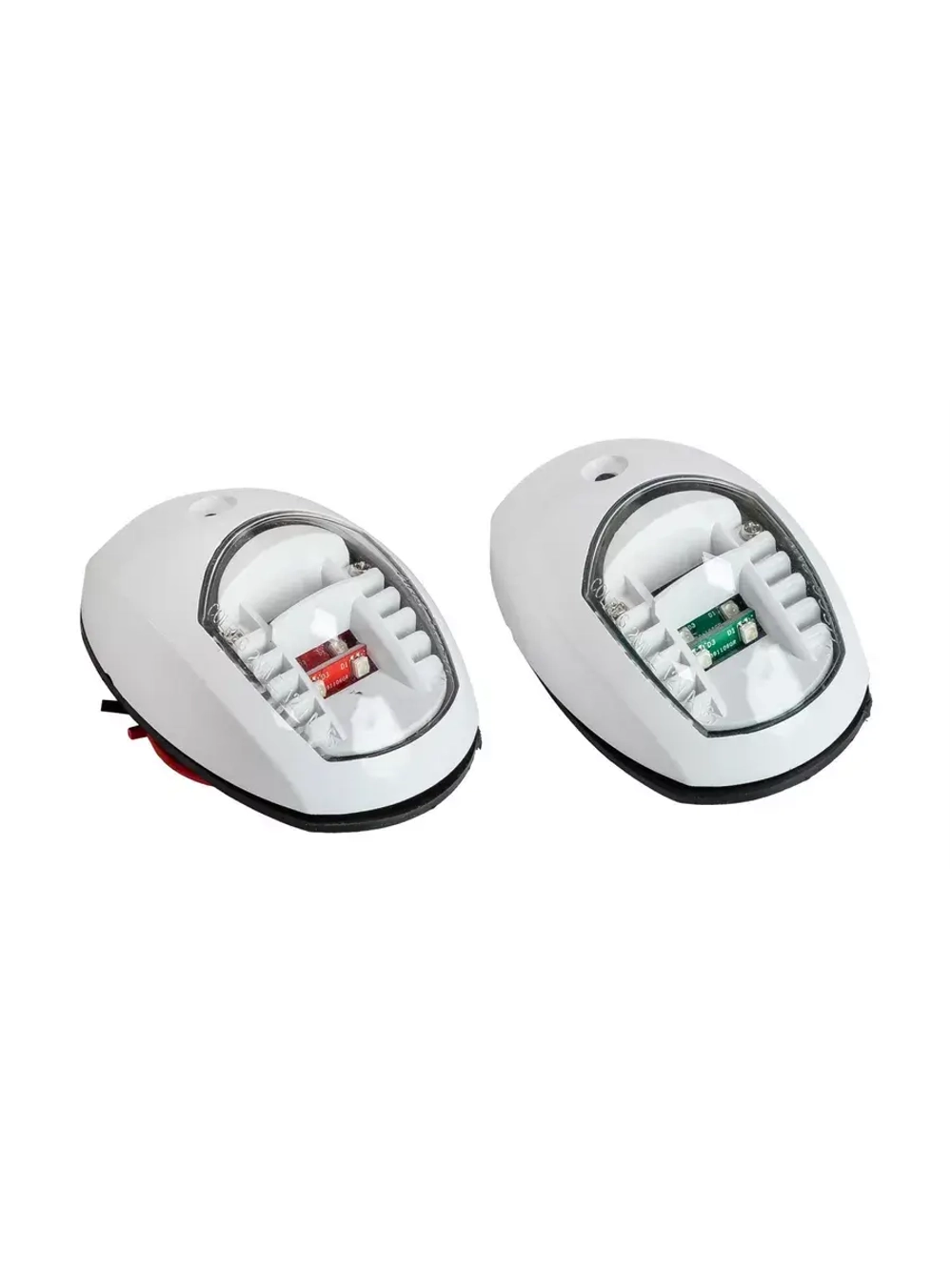 Комплект огней ходовых LED (зелёный/красный) белый корпус
